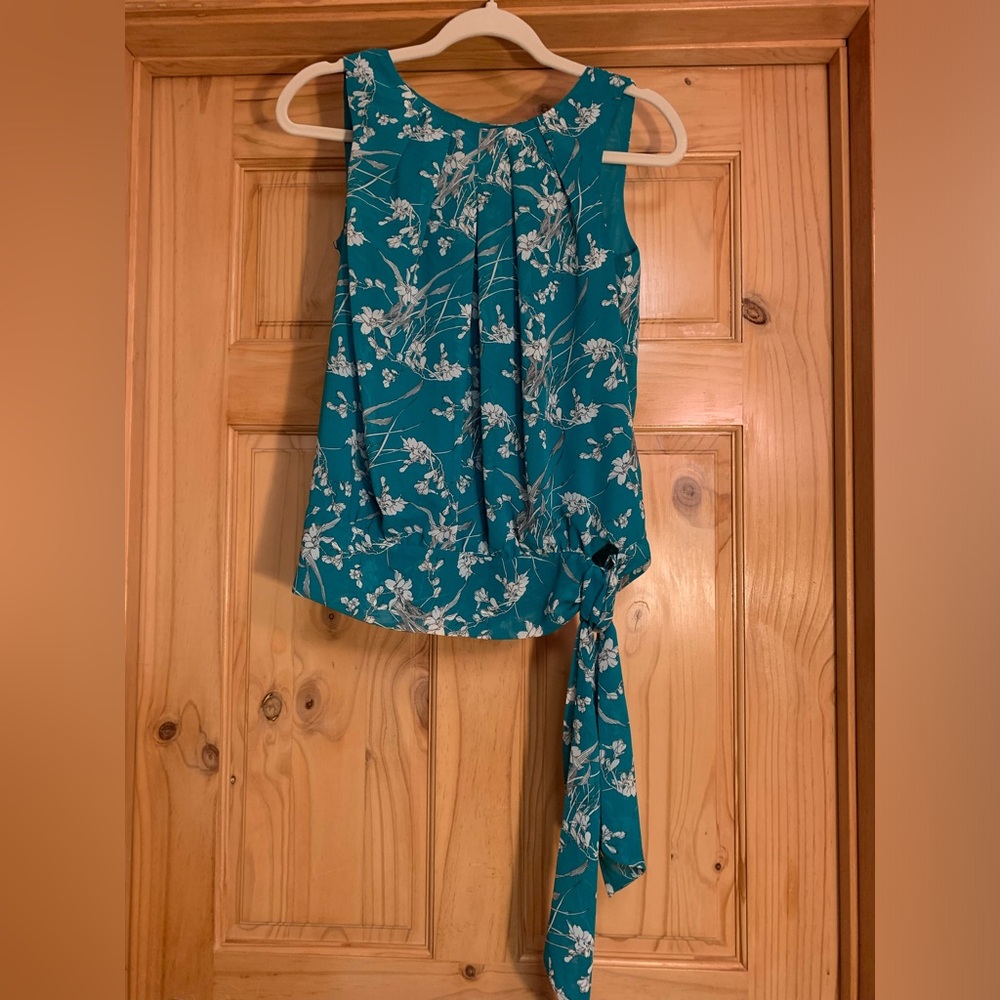 Floral Teal Blouse